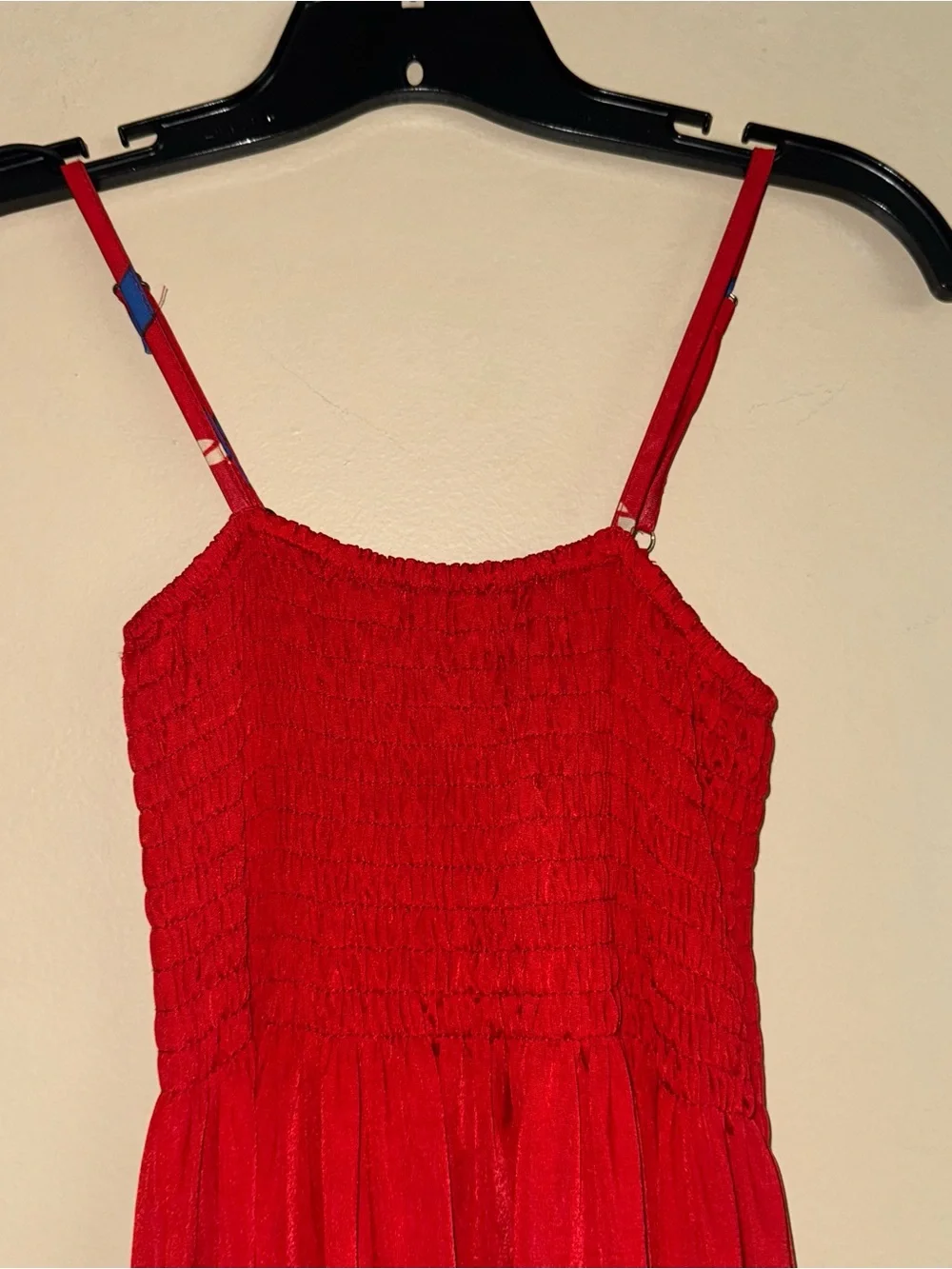 Isla Bonita Red One Size Anchor Printed Long Smocked Pullover Easy Dress NWT!